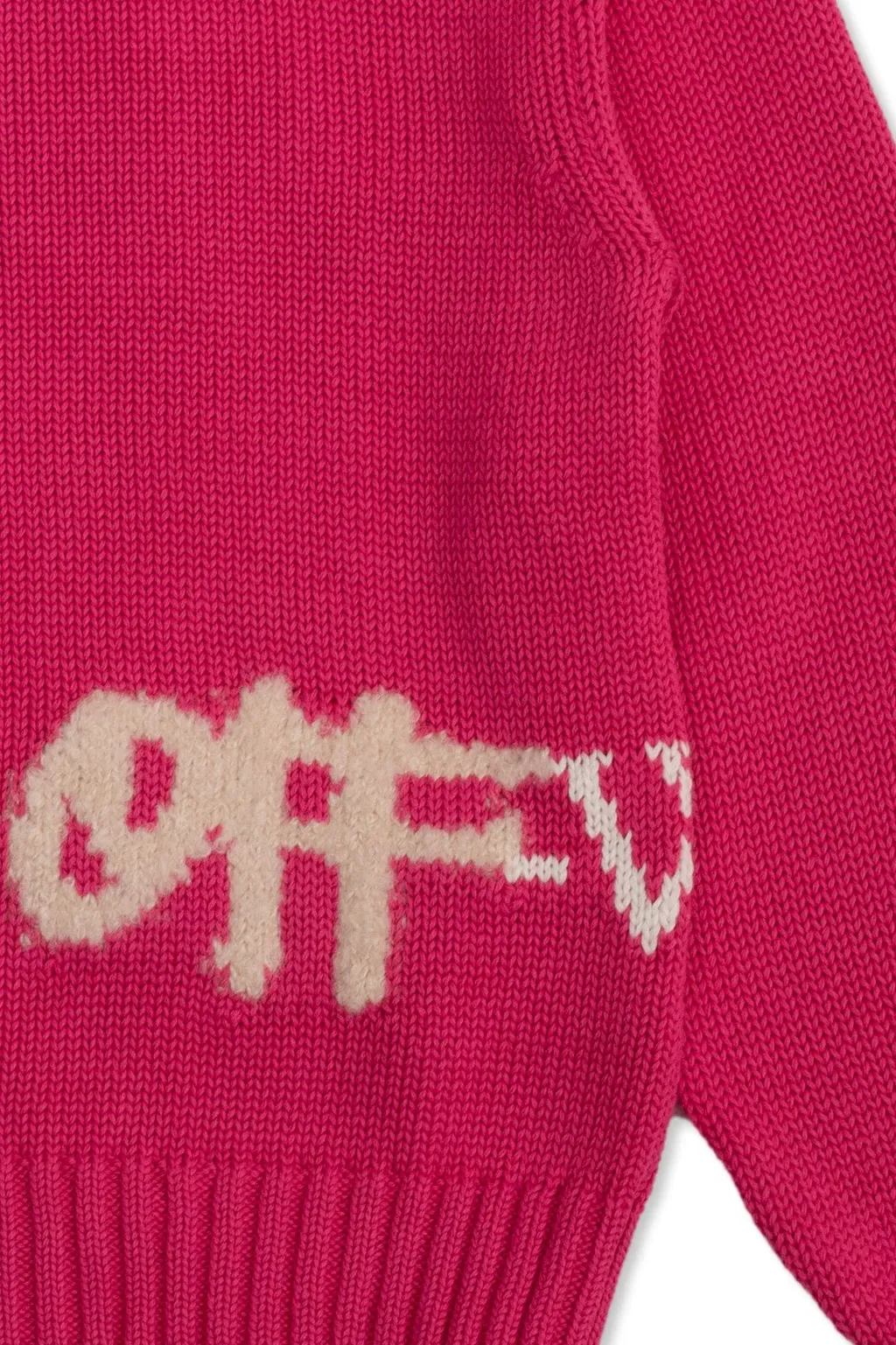 Off-White Kids Logo-Printed Crewneck Knitted Jumper