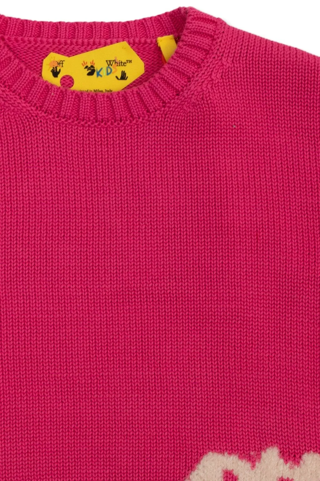 Off-White Kids Logo-Printed Crewneck Knitted Jumper