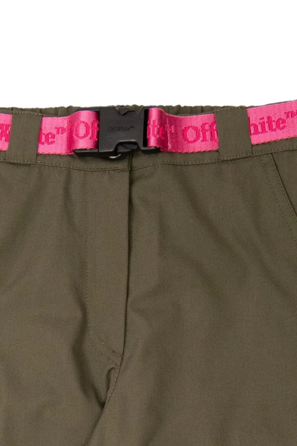 Off-White Kids Logo-Waistband Belted Cargo Trousers