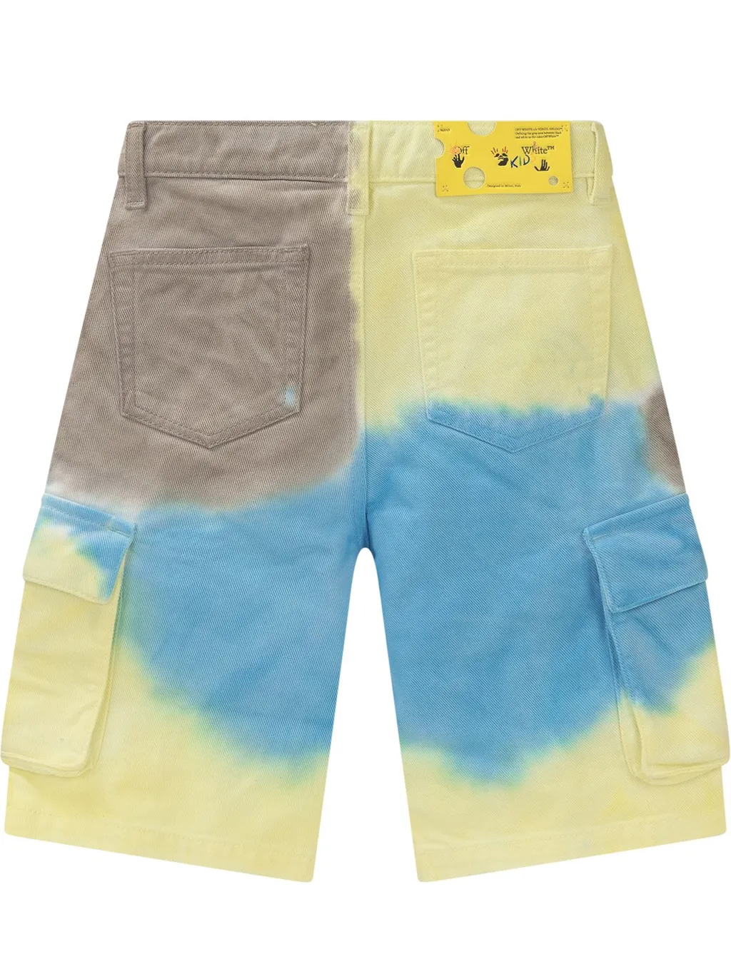 Off-White Kids Tie-Dye Logo Printed Shorts