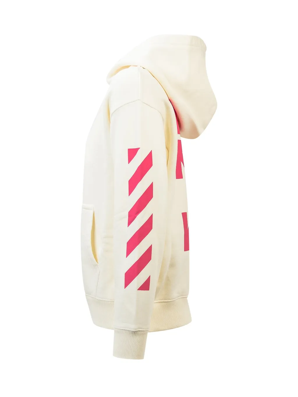 Off-White Kids Logo Printed Straight Hem Hoodie