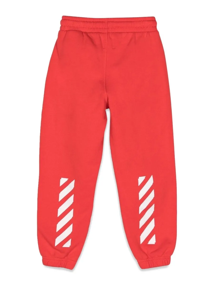 Off-White Kids Logo Diag-Stripe Drawstring Track Pants