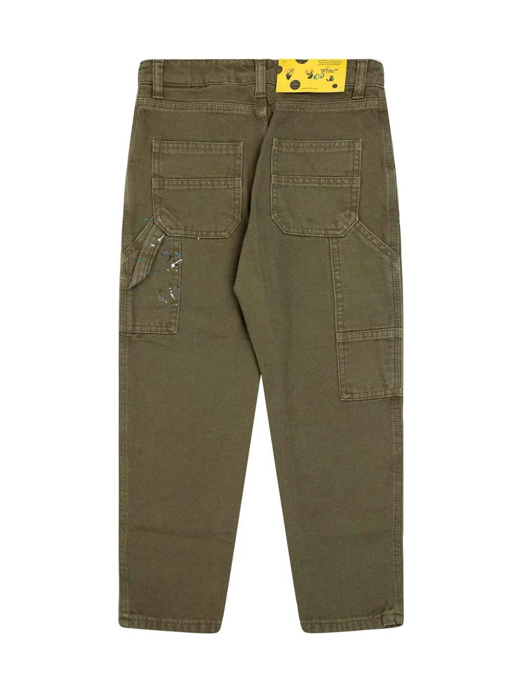 Off-White Kids Paint-Splatter Straight Leg Trousers