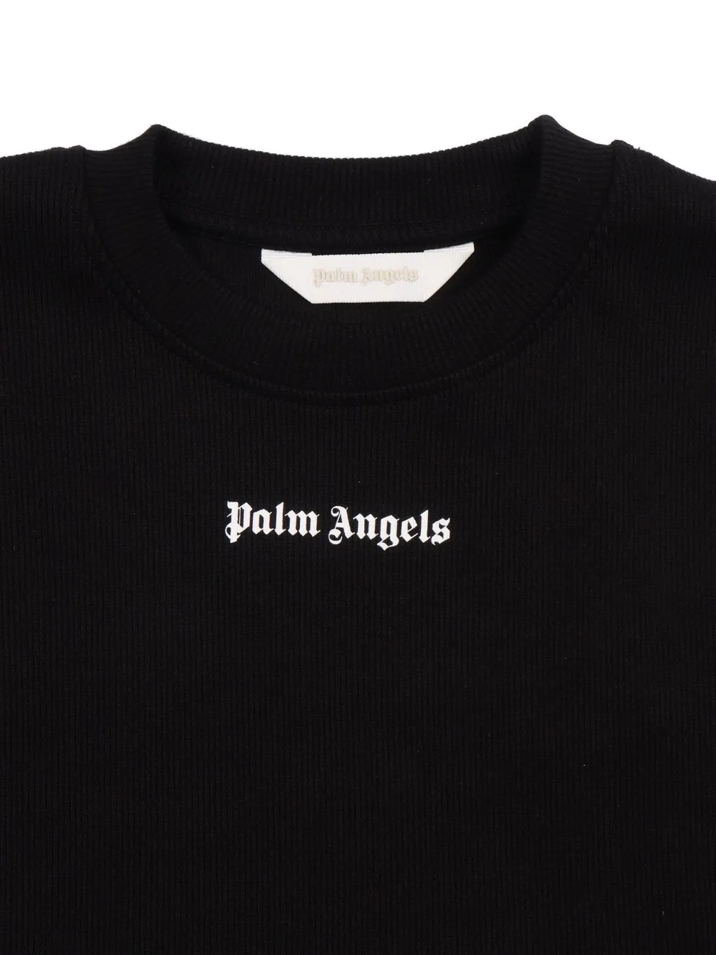 Palm Angels Kids Logo Embroidered Crewneck T-Shirt