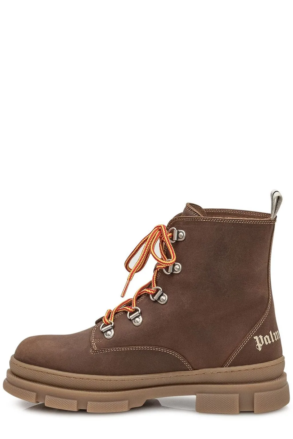 Palm Angels Kids Lace-Up Round Toe Boots