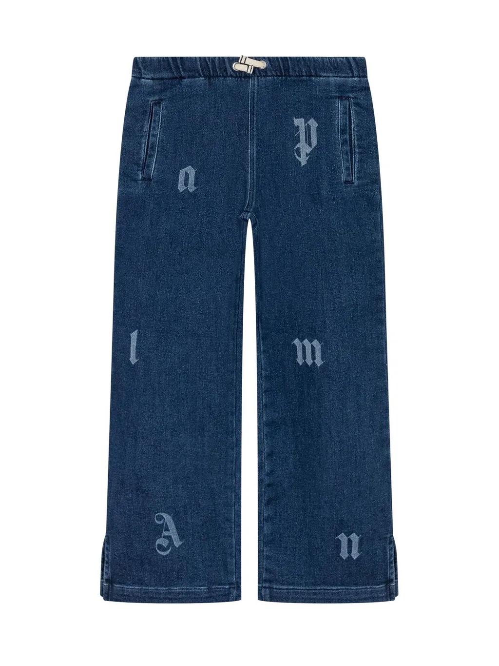 Palm Angels Kids Logo-Print Drawstring Jeans