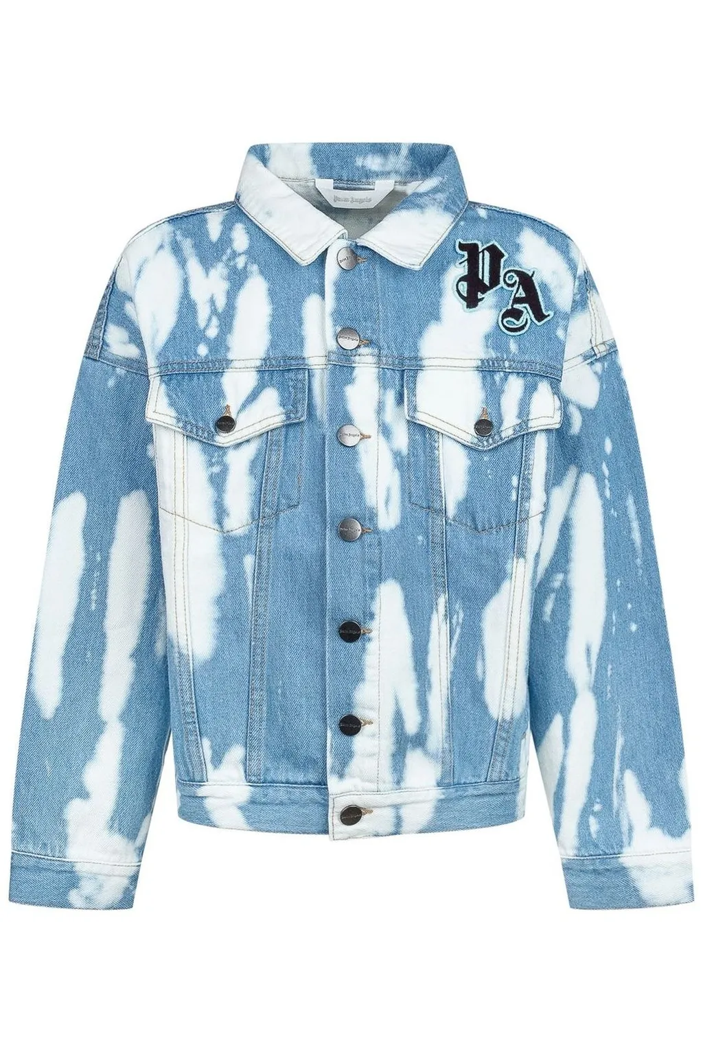 Palm Angels Kids Logo-Patch Button-Up Jacket