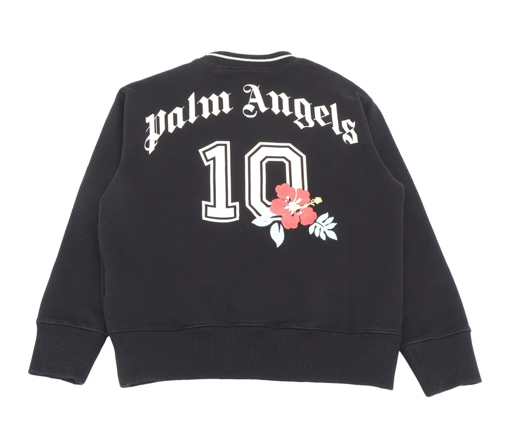 Palm Angels Kids Logo Printed Crewneck Sweatshirt