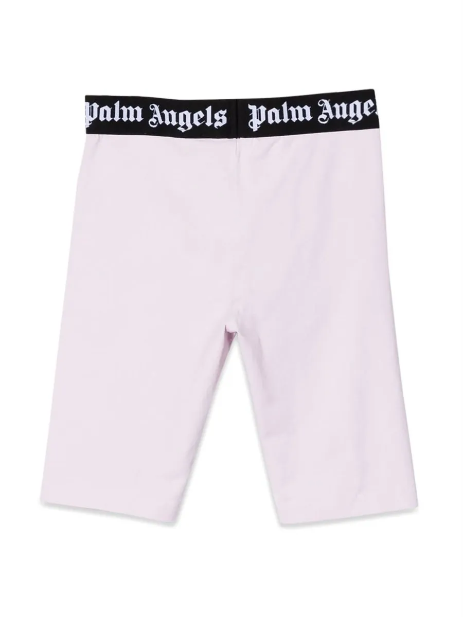 Palm Angels Kids Logo Waist Cyclist Shorts