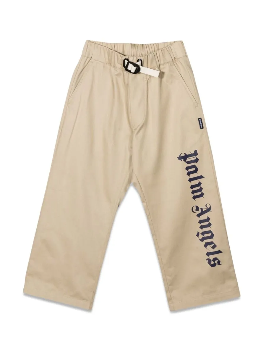 Palm Angels Kids Logo Drill Trousers