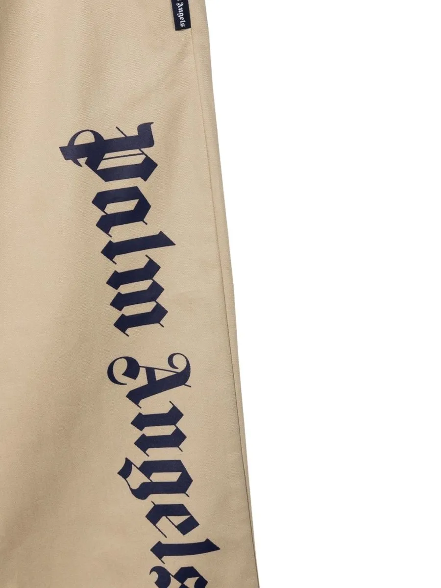 Palm Angels Kids Logo Drill Trousers