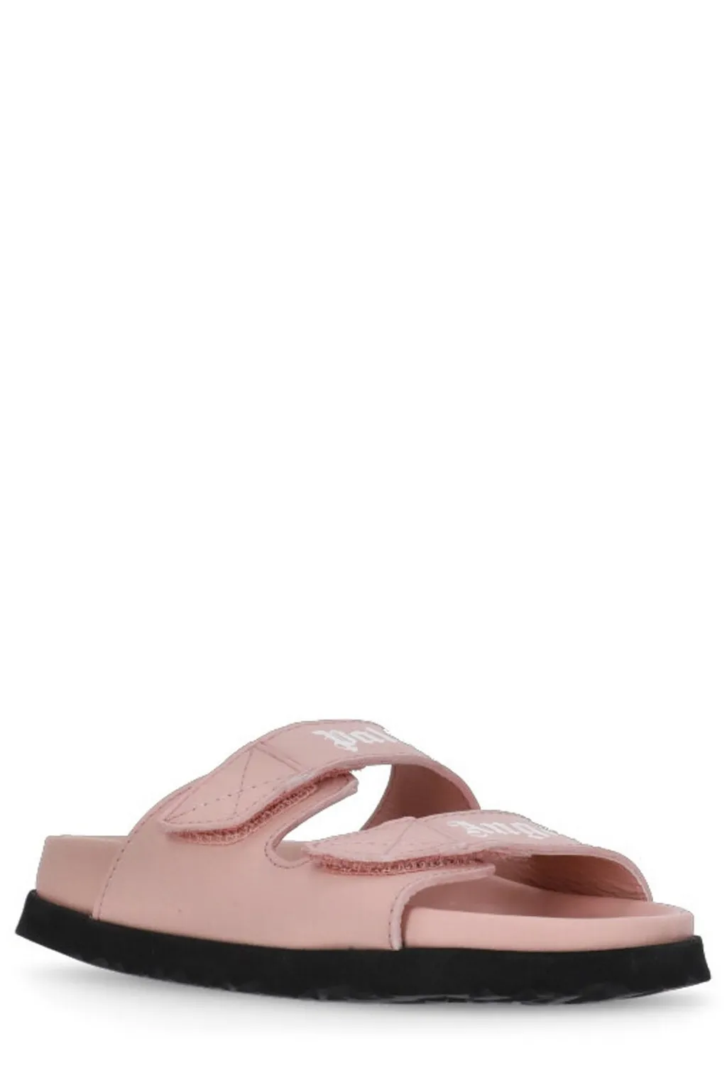 Palm Angels Kids Logo Printed Touch-Strap Fastened Sandals