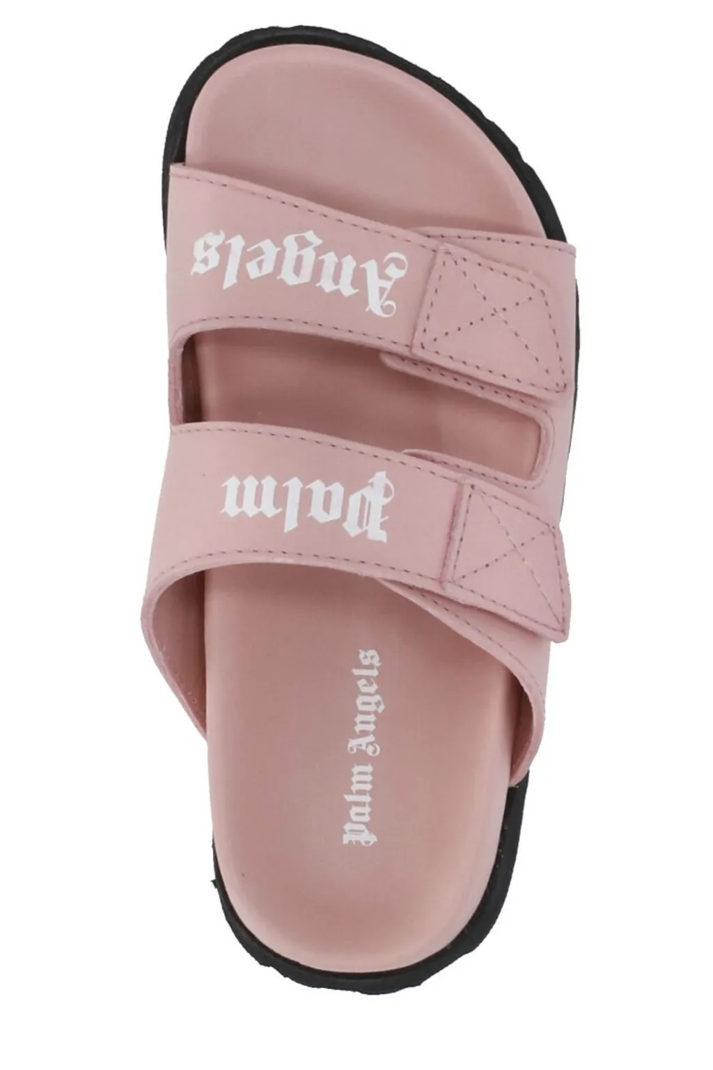 Palm Angels Kids Logo Printed Touch-Strap Fastened Sandals