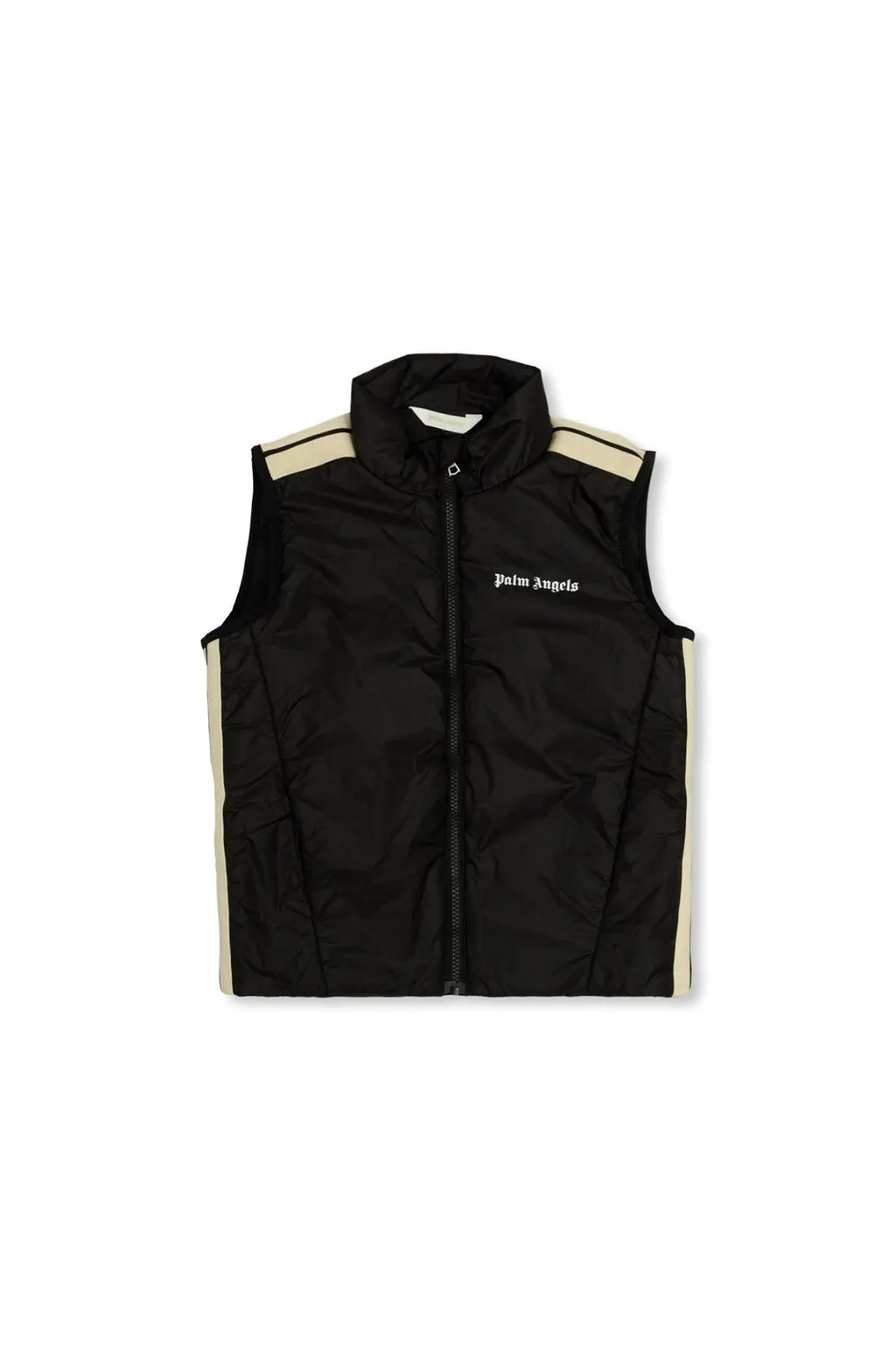 Palm Angels Kids Logo Printed Zip-Up Padded Gilet