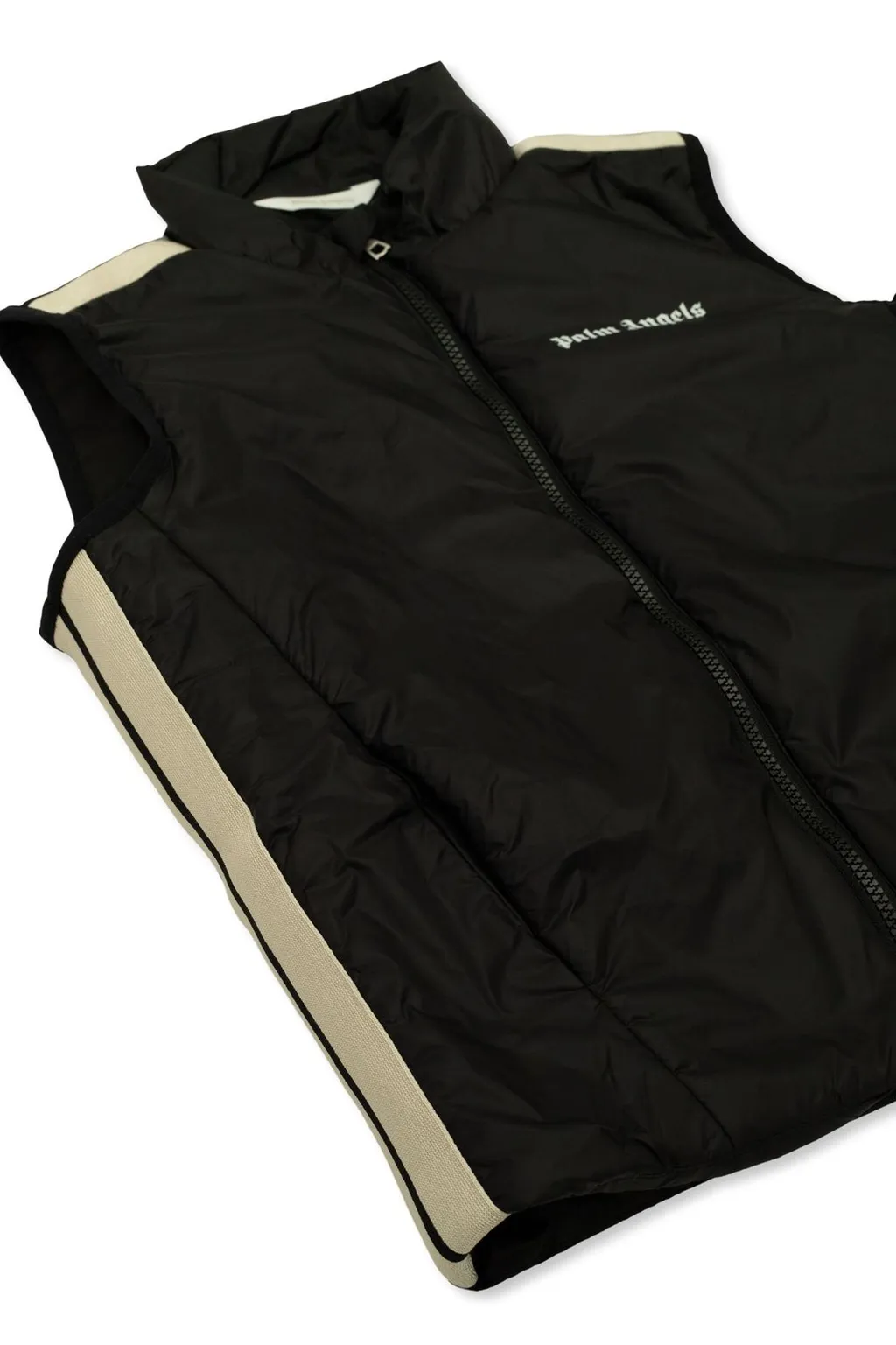 Palm Angels Kids Logo Printed Zip-Up Padded Gilet