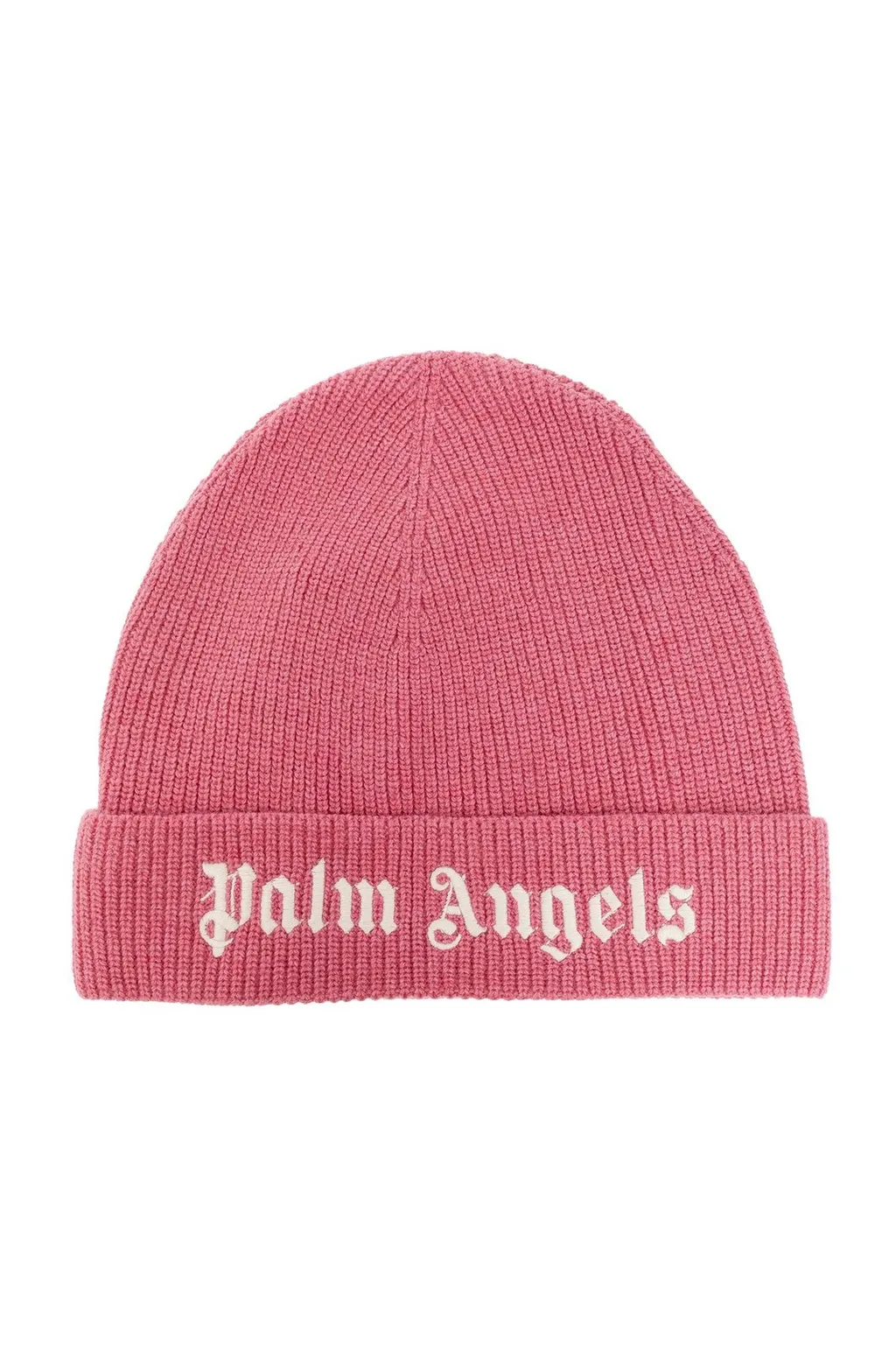 Palm Angels Kids Logo-Embroidered Turn-Up Hem Beanie