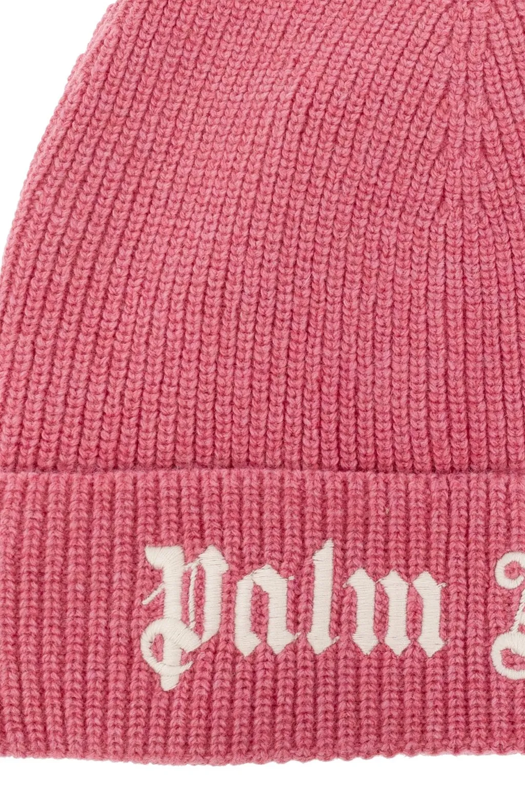 Palm Angels Kids Logo-Embroidered Turn-Up Hem Beanie