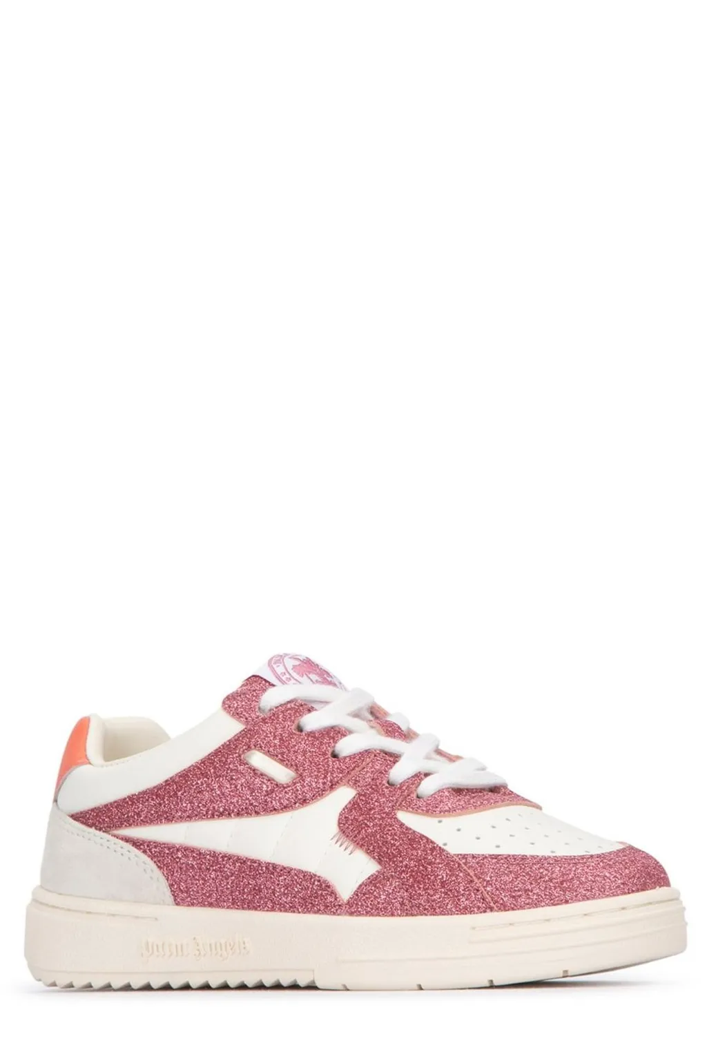 Palm Angels Kids University Glitter Lace-Up Sneakers