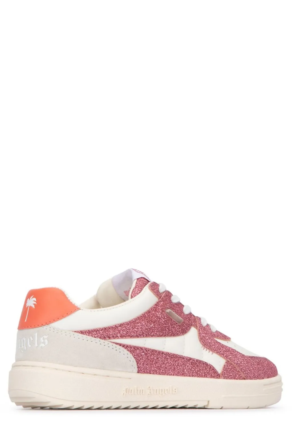 Palm Angels Kids University Glitter Lace-Up Sneakers