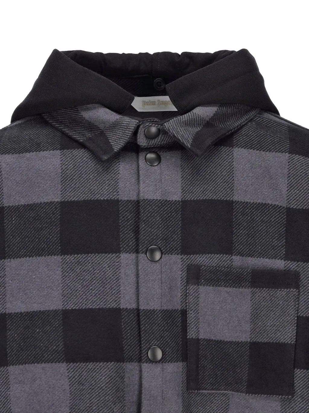 Palm Angels Kids Logo-Printed Checked Shirt