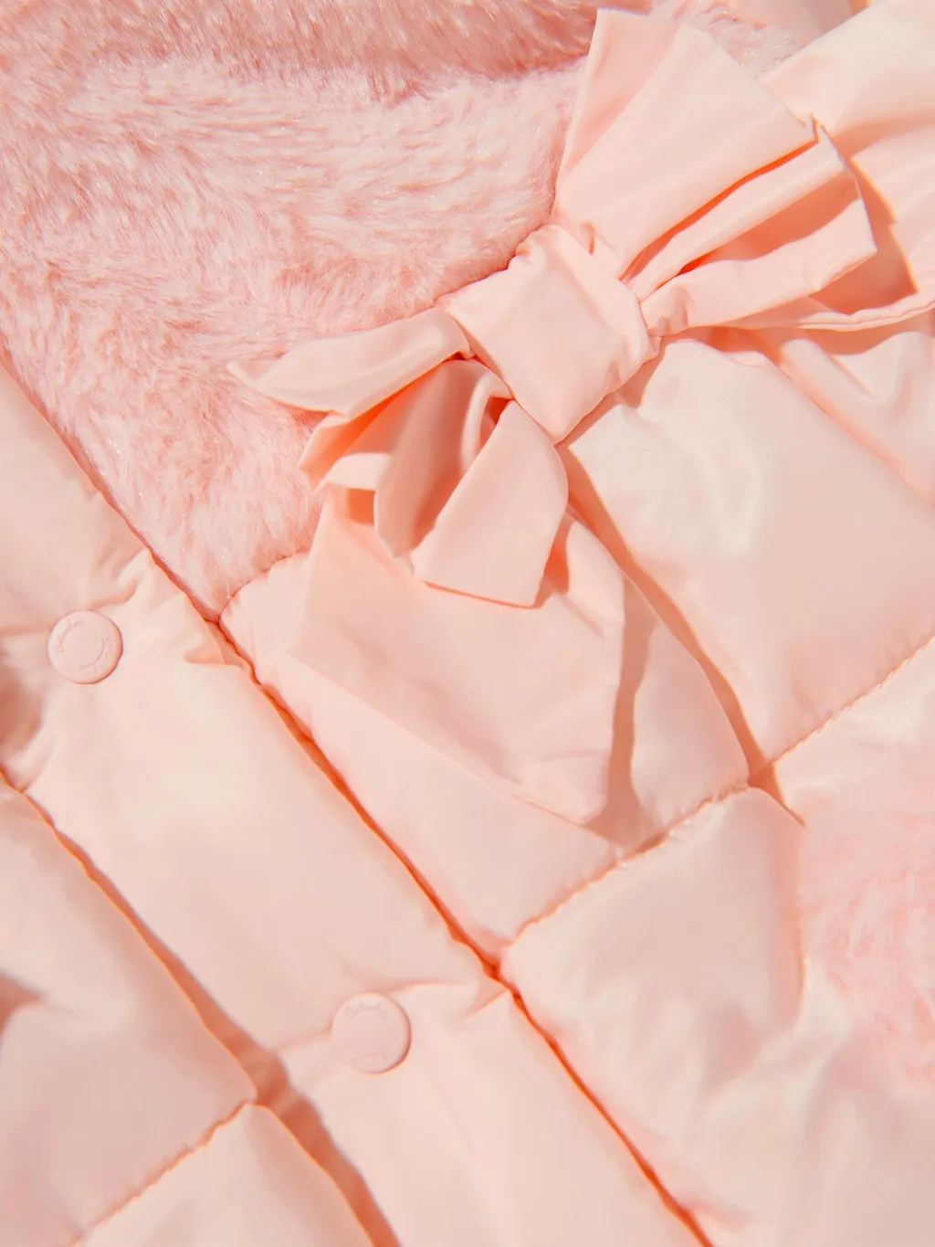 Patachou Bow Detailed Hooded Coat