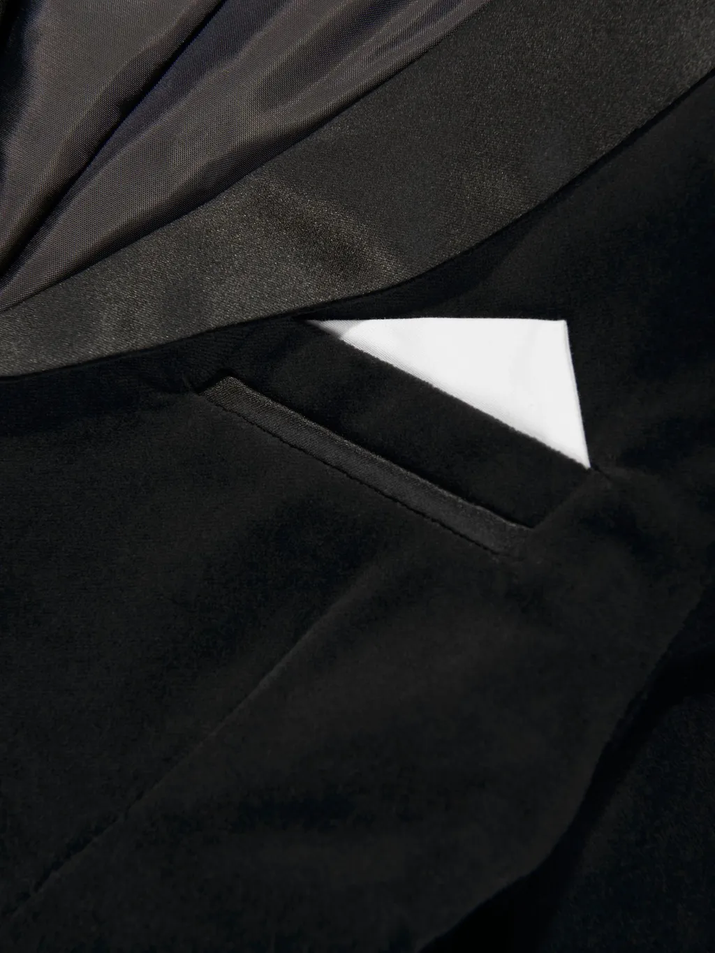 Patachou Handkerchief Detailed Velvet Party Blazer