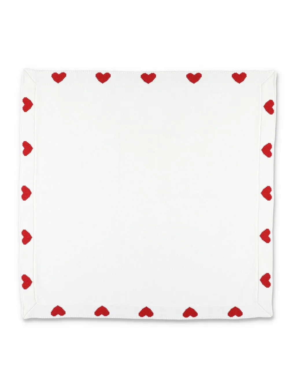 Petit Bateau Intarsia Heart Nursery Blanket