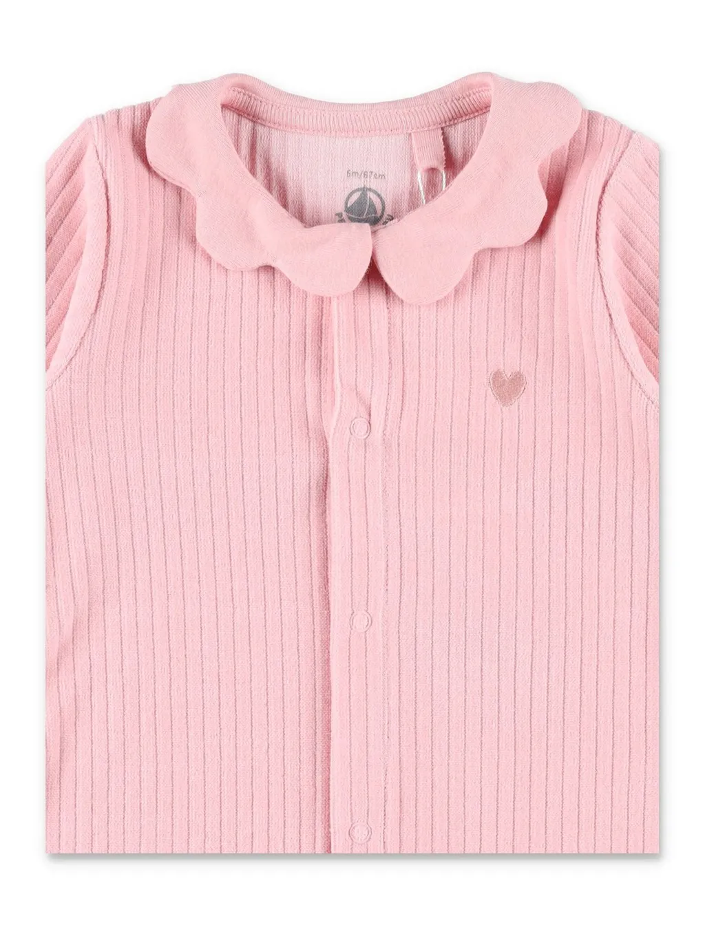 Petit Bateau Ribbed Velour Pyjama Suit