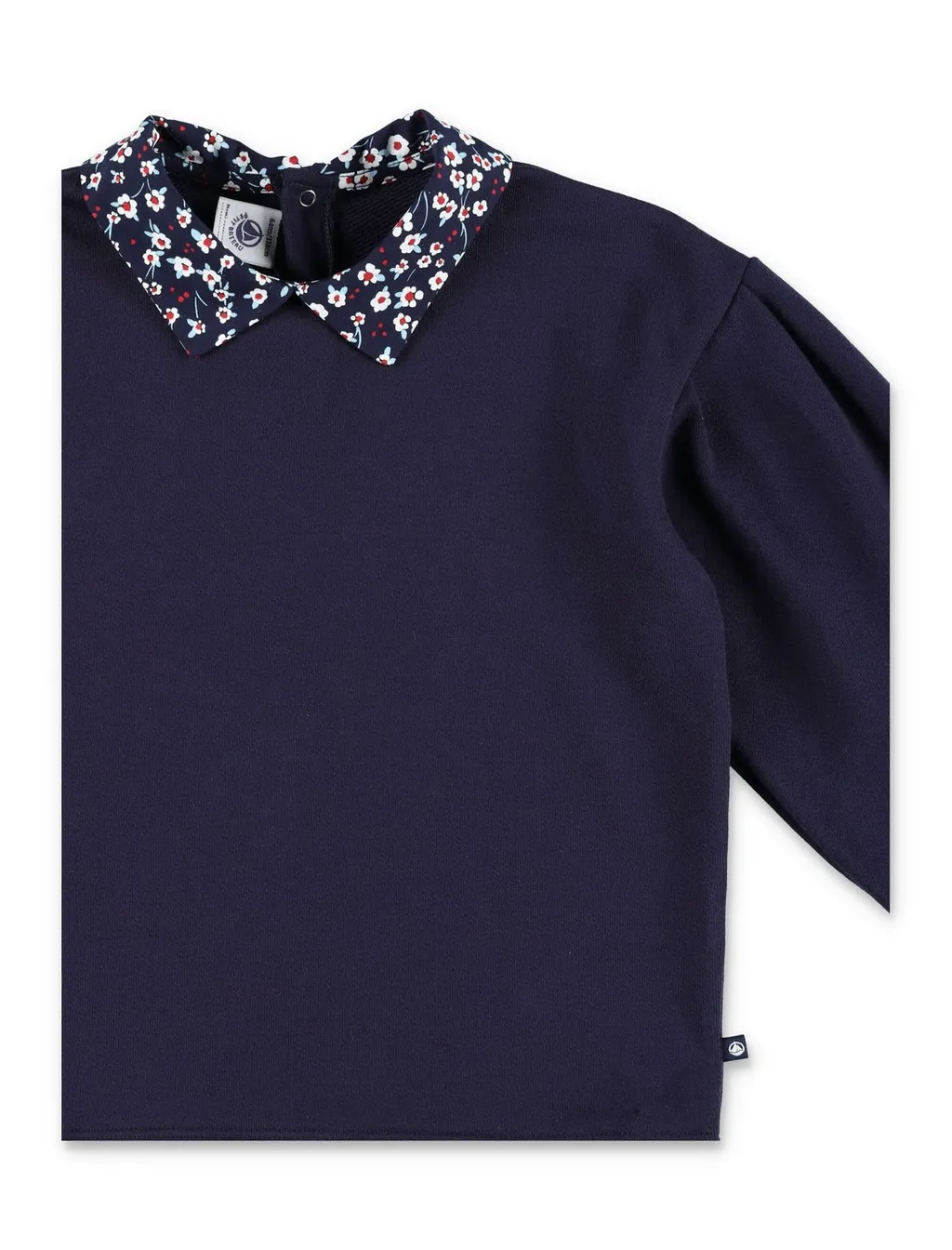 Petit Bateau Floral Collar Sweatshirt