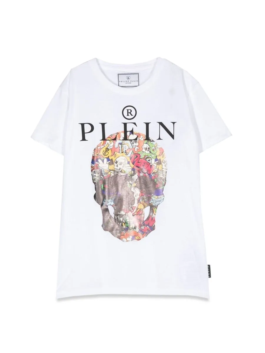 Philipp Plein Junior Skull Graphic T Shirt