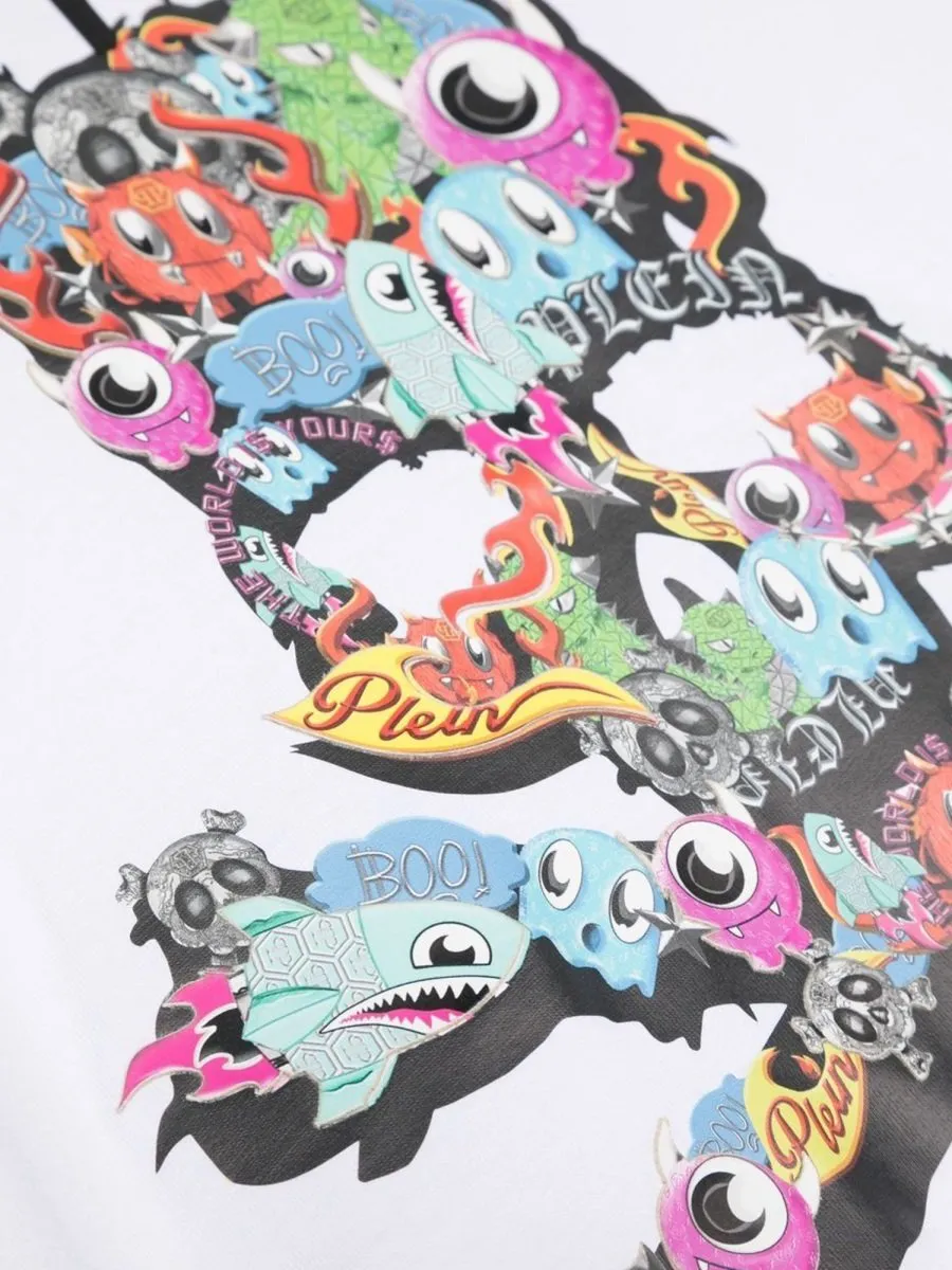 Philipp Plein Junior Maxi Skull Tee