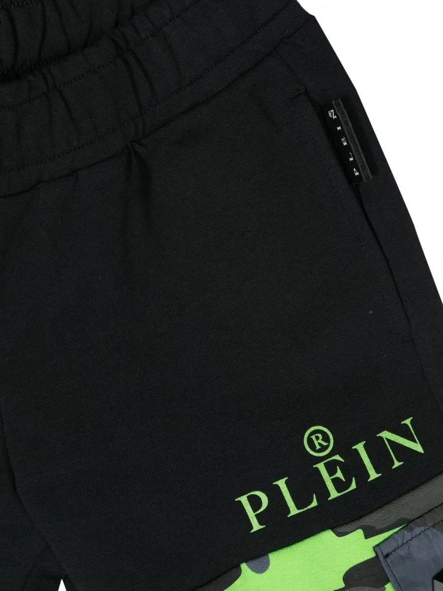 Philipp Plein Junior Camouflage Cargo Shorts