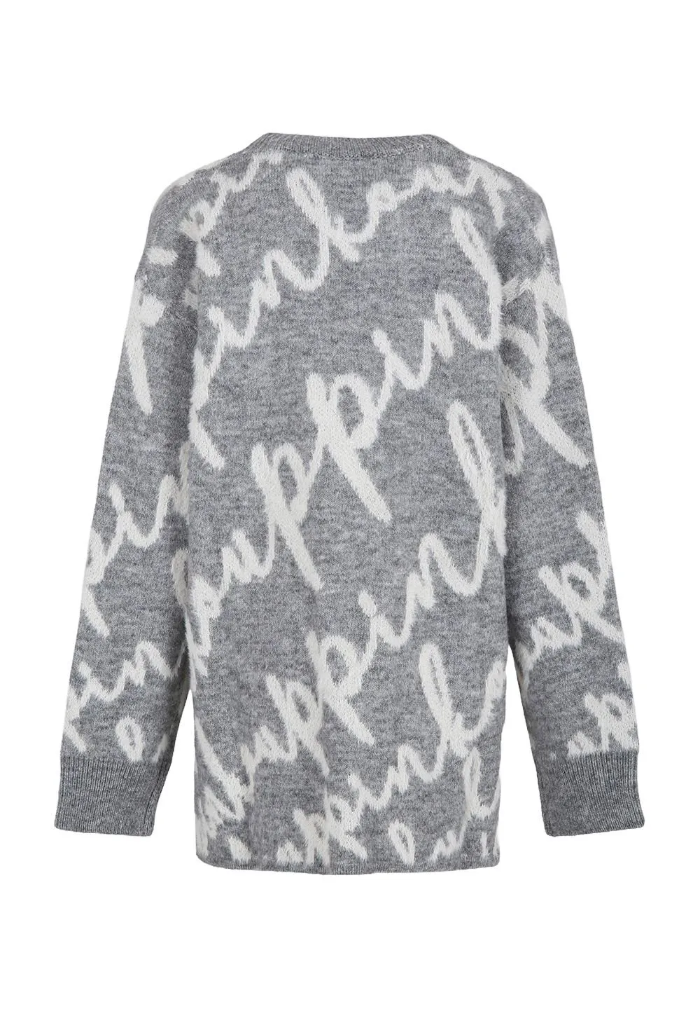Pinko Kids Logo Intarsia V-Neck Cardigan