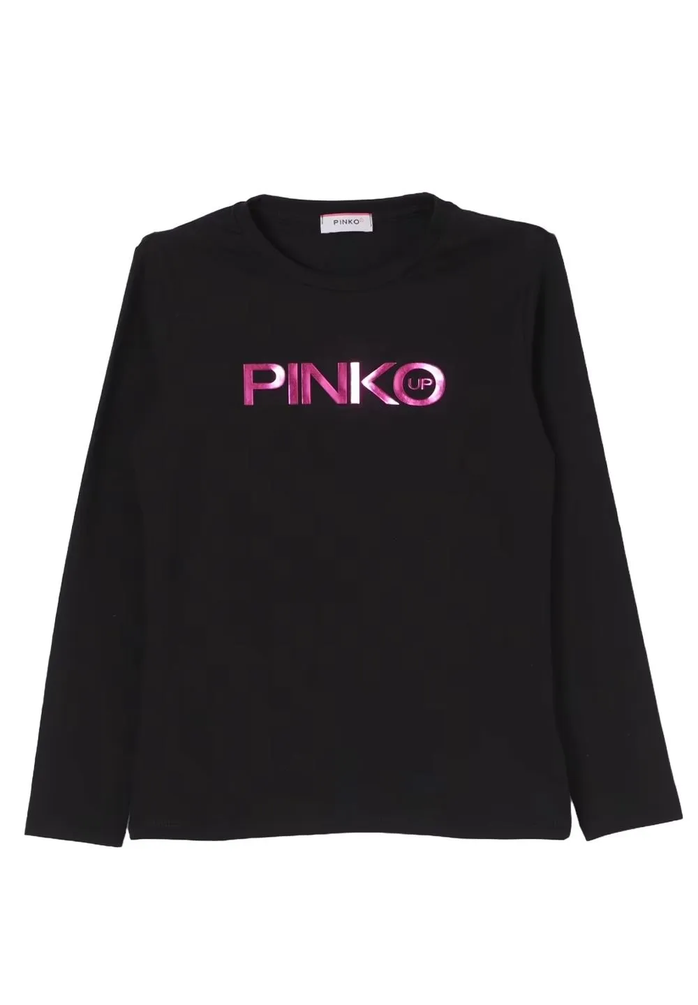 Pinko Kids Logo Printed Crew Neck Long Sleeved T-Shirt