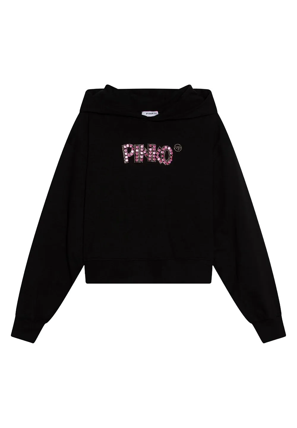 Pinko Kids Logo Embellished Hooded Sweatshirt