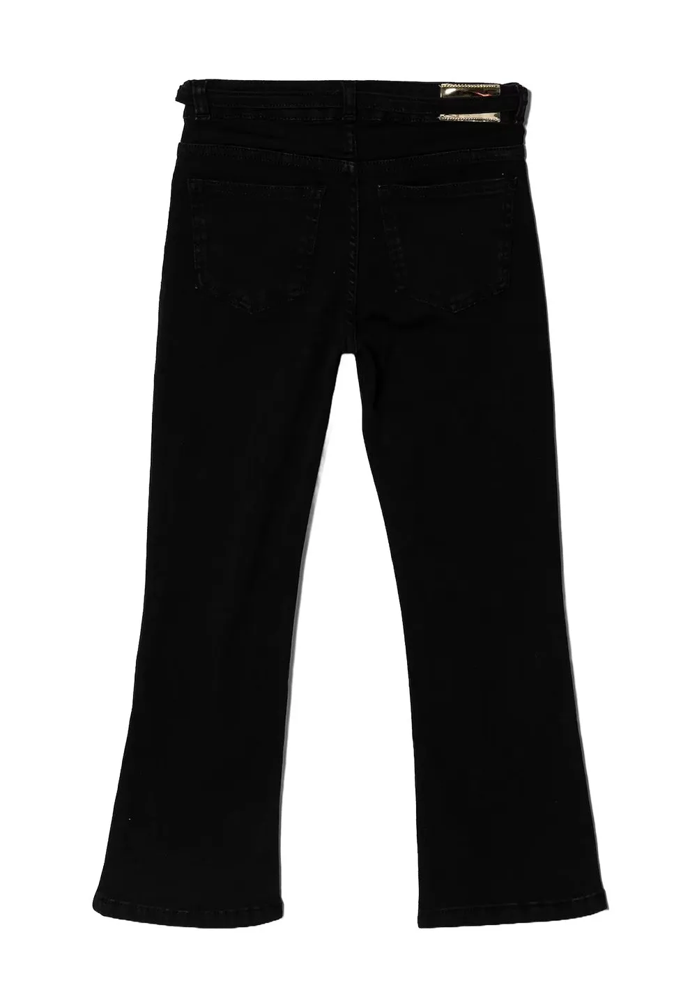 Pinko Kids Logo Plaque Flared Leg Jeans