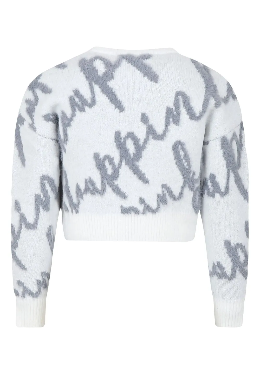 Pinko Kids Crewneck Logo-Jacquard Jumper
