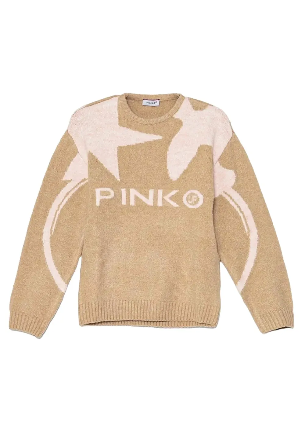 Pinko Kids Logo Intarsia Crewneck Jumper