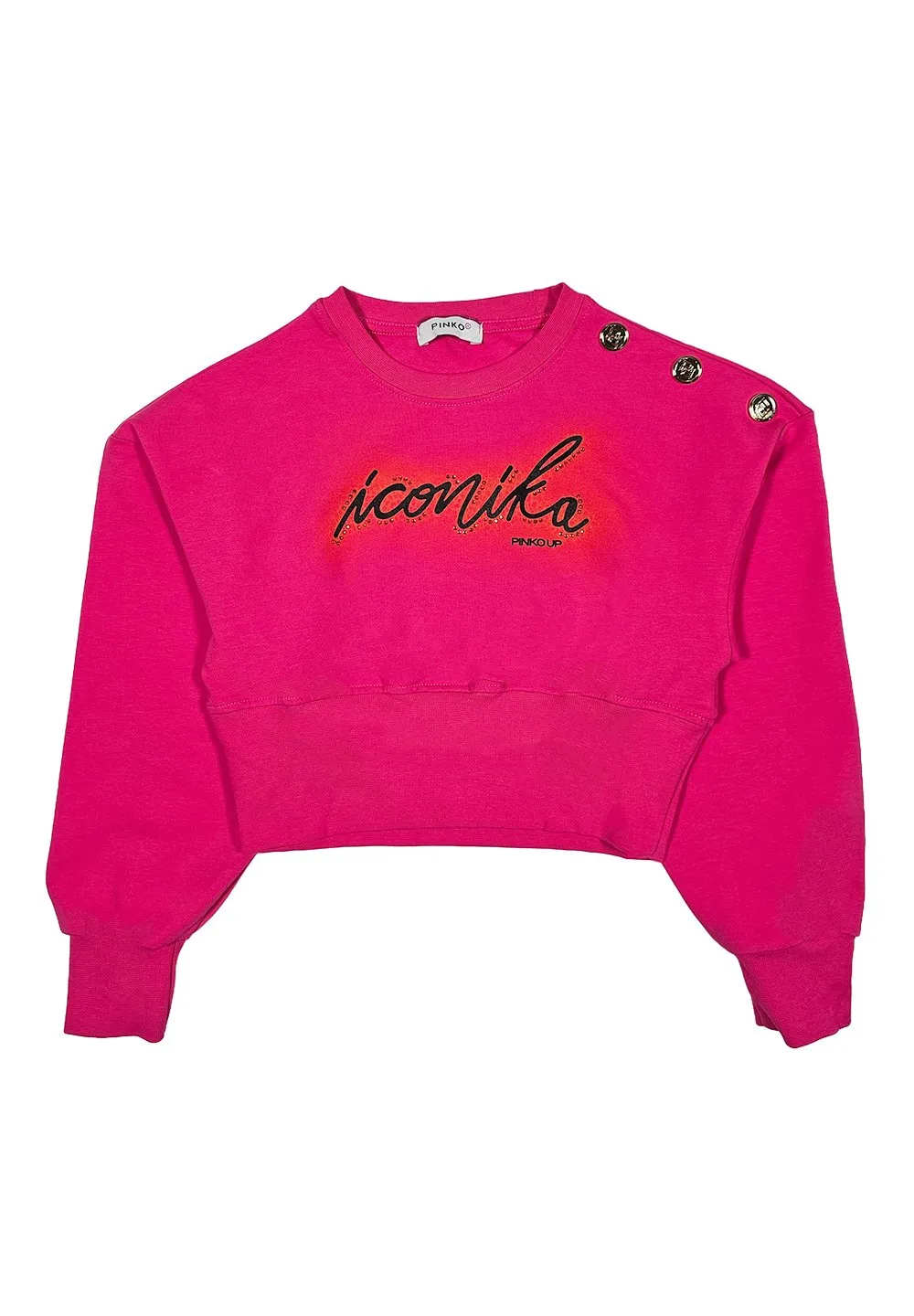 Pinko Kids Cropped Crewneck Sweatshirt