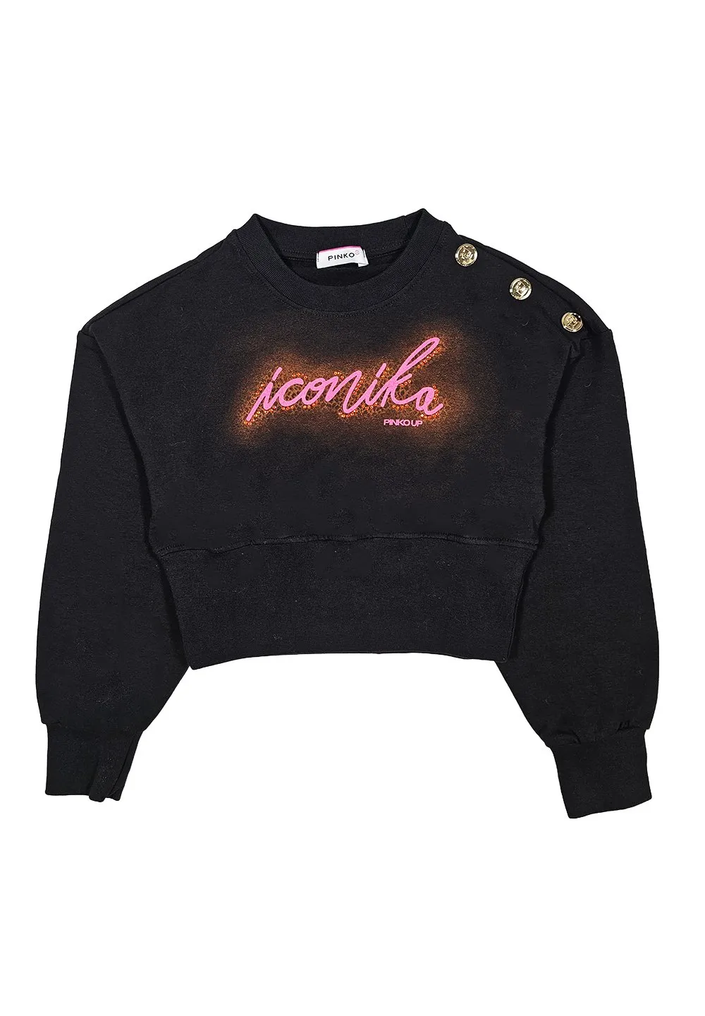 Pinko Kids Cropped Crewneck Sweatshirt