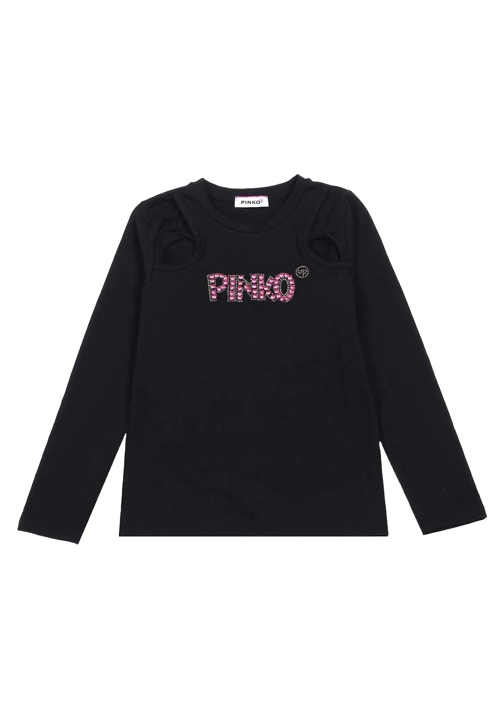 Pinko Kids Logo Embellished Long Sleeve T-Shirt