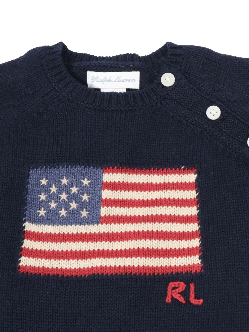 Polo Ralph Lauren Kids Flag-Intarsia Crewneck Romper