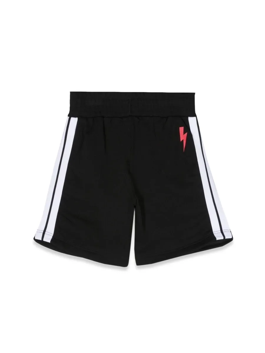 Neil Barrett Kids Lightning Bermuda Shorts