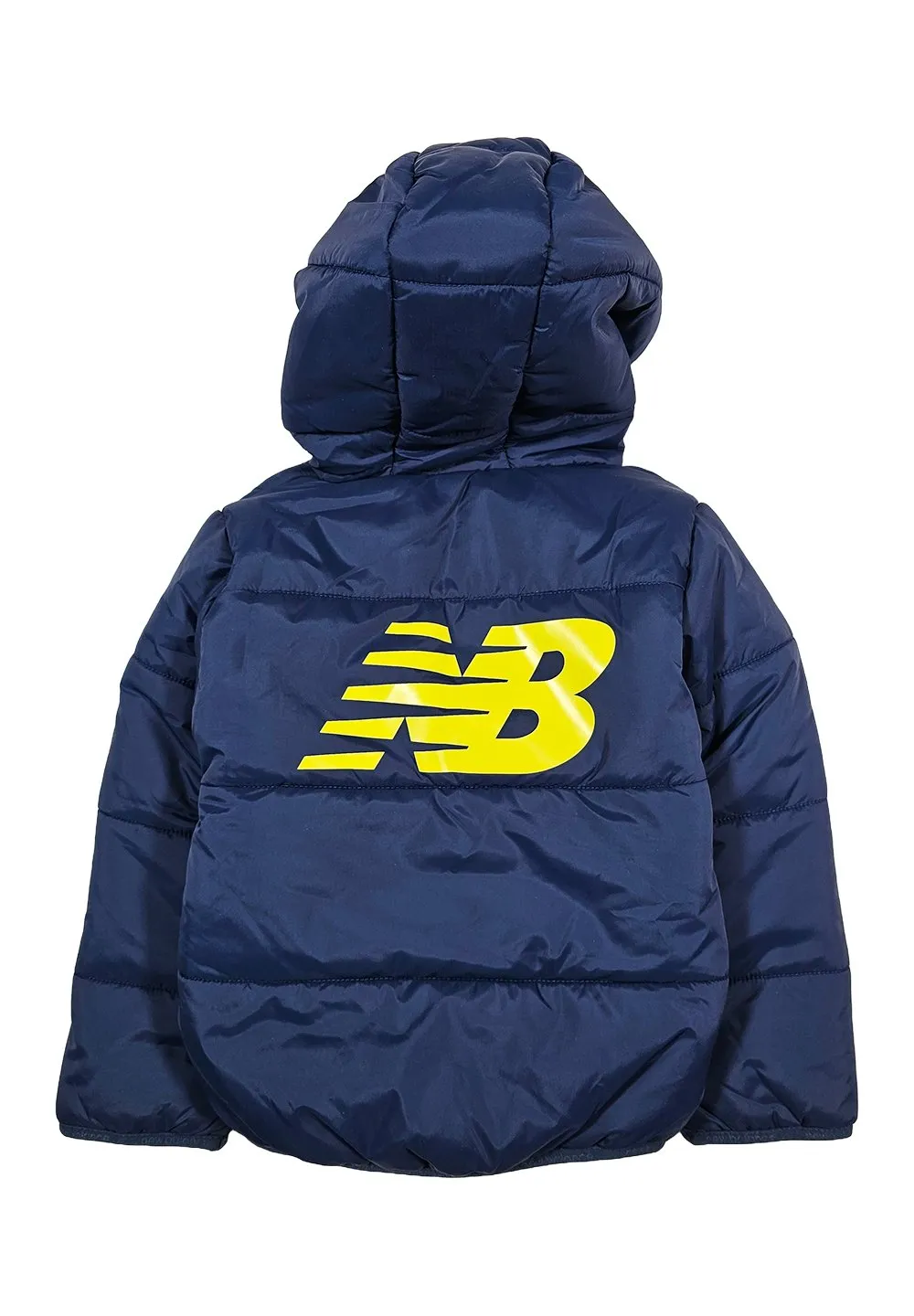 New Balance Kids Logo-Printed Hooded Padded Jacket