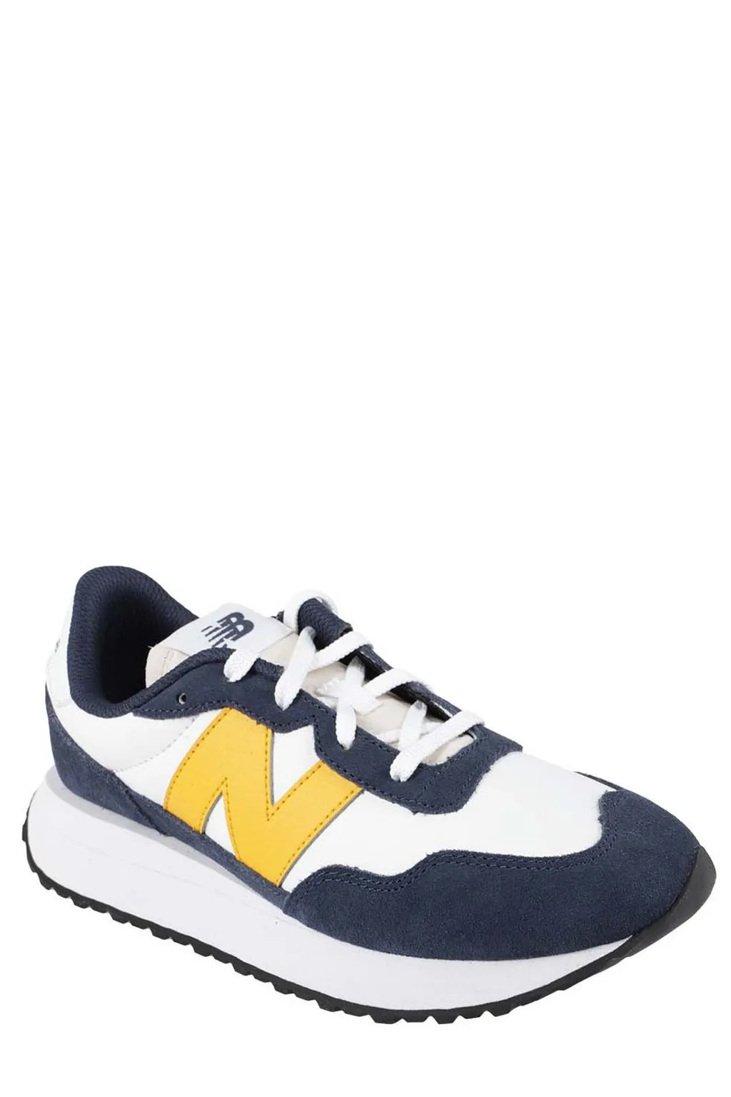 New Balance Kids Logo Patch Lace-Up Sneakers
