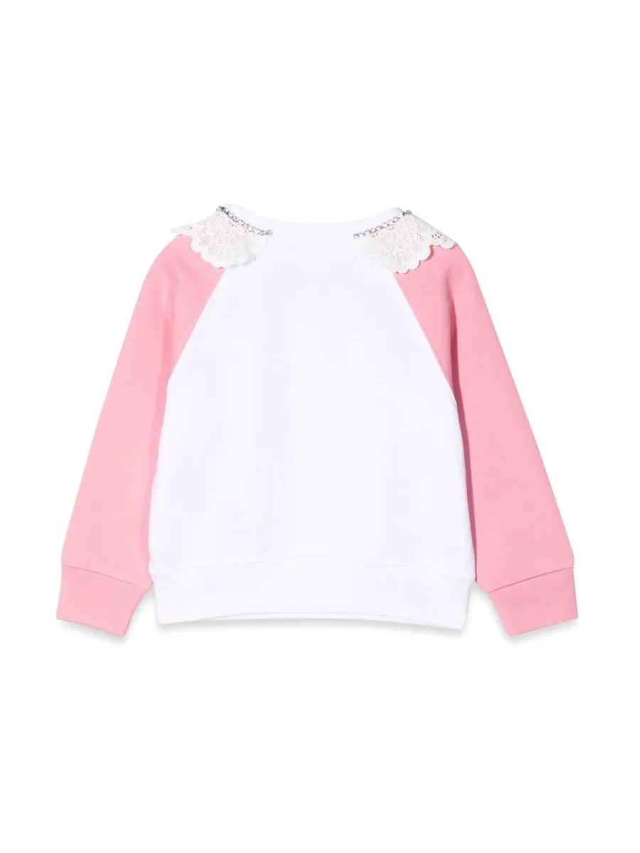 N°21 Embellished Lace Detail Sweatshirt