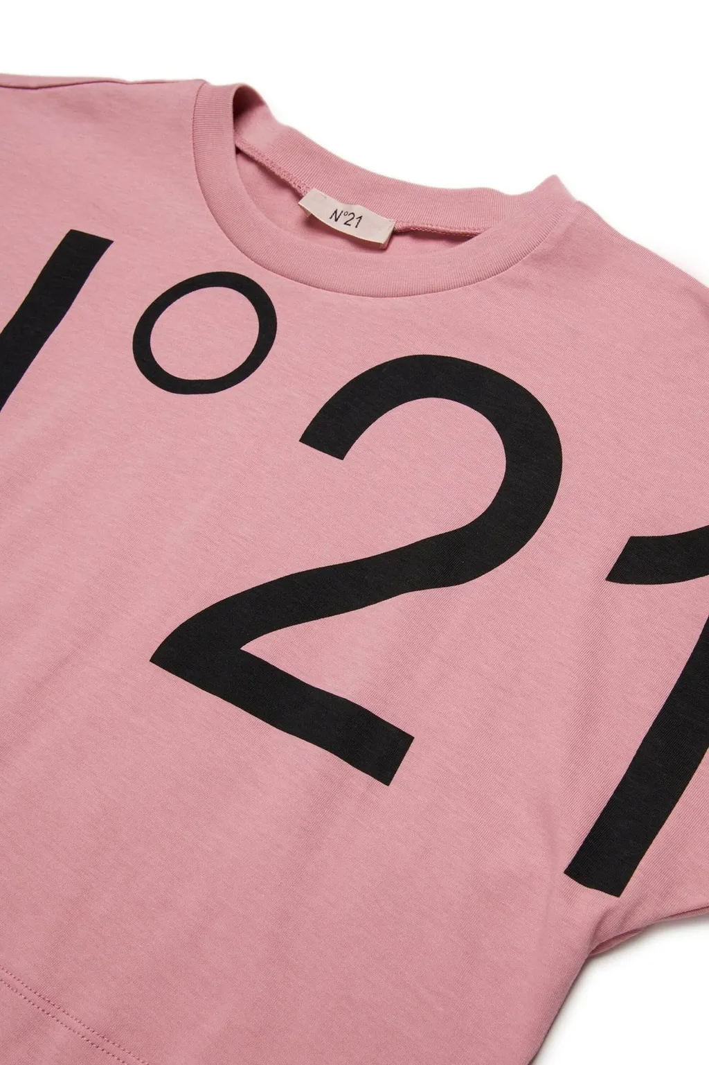 N°21 Kids Logo Printed Cropped T-Shirt