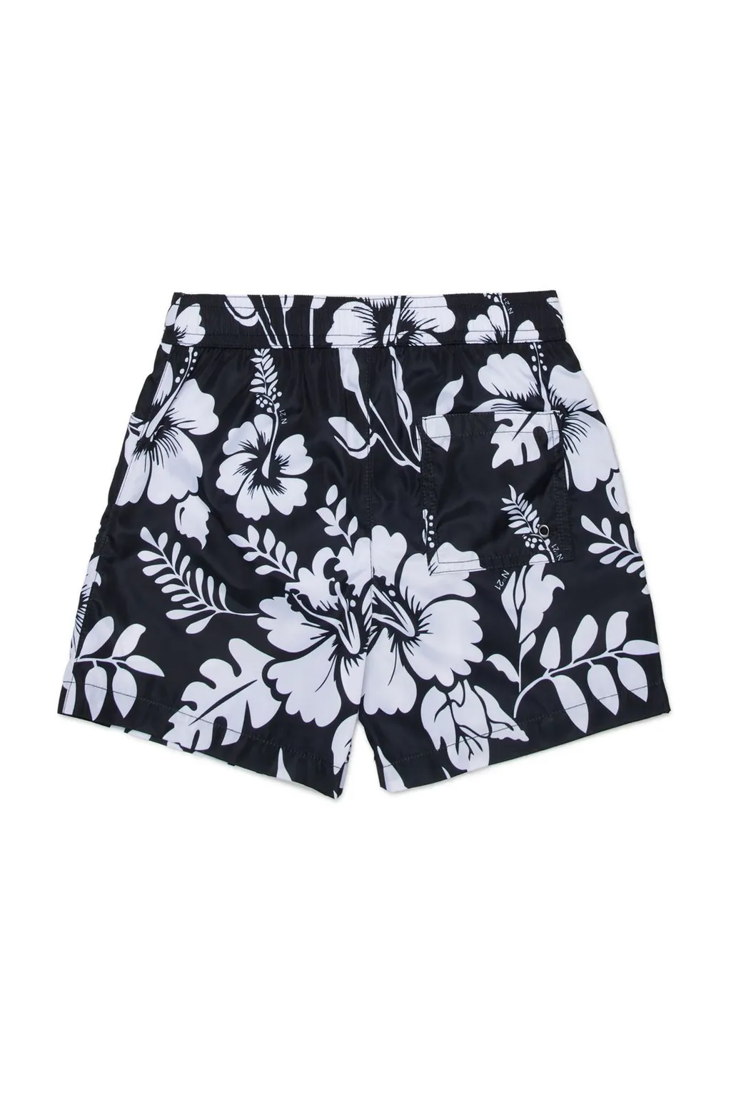 N°21 Kids Floral Elasticated Waistband Swim Shorts