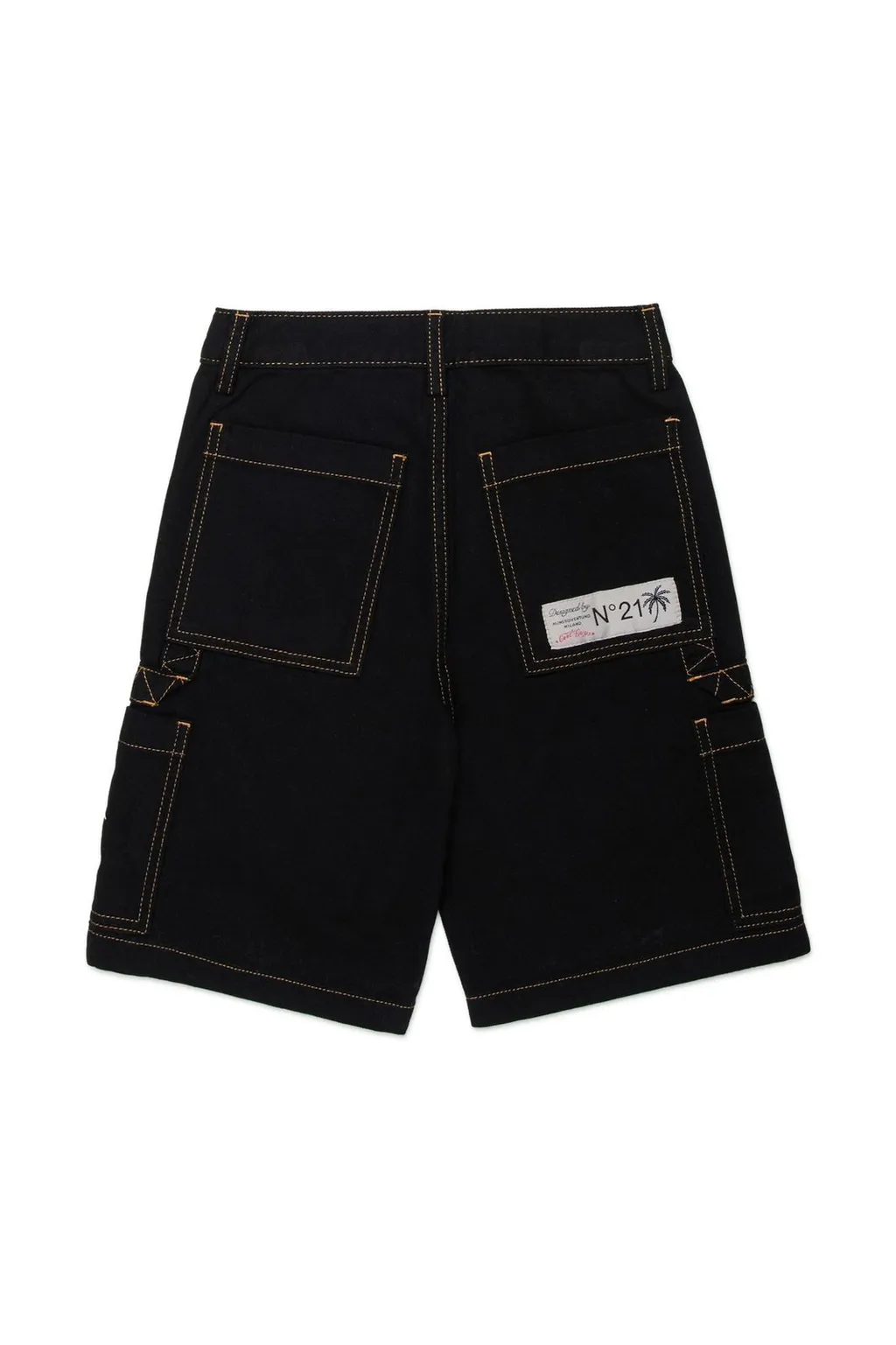 N°21 Kids Logo Patch Denim Shorts