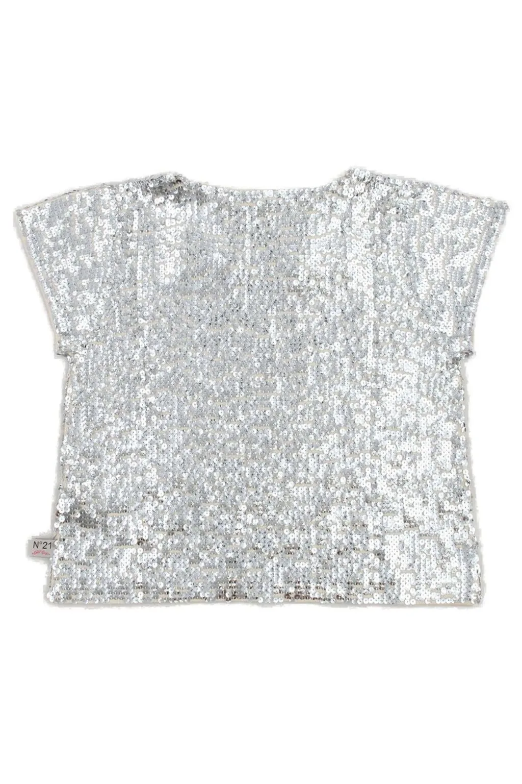 N°21 Kids Short-Sleeved Sequin-Embellished T-Shirt